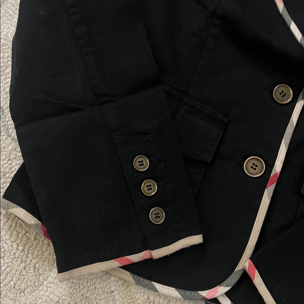 Burberry Black Blazer with Cream Piping - Picture 4 of 13